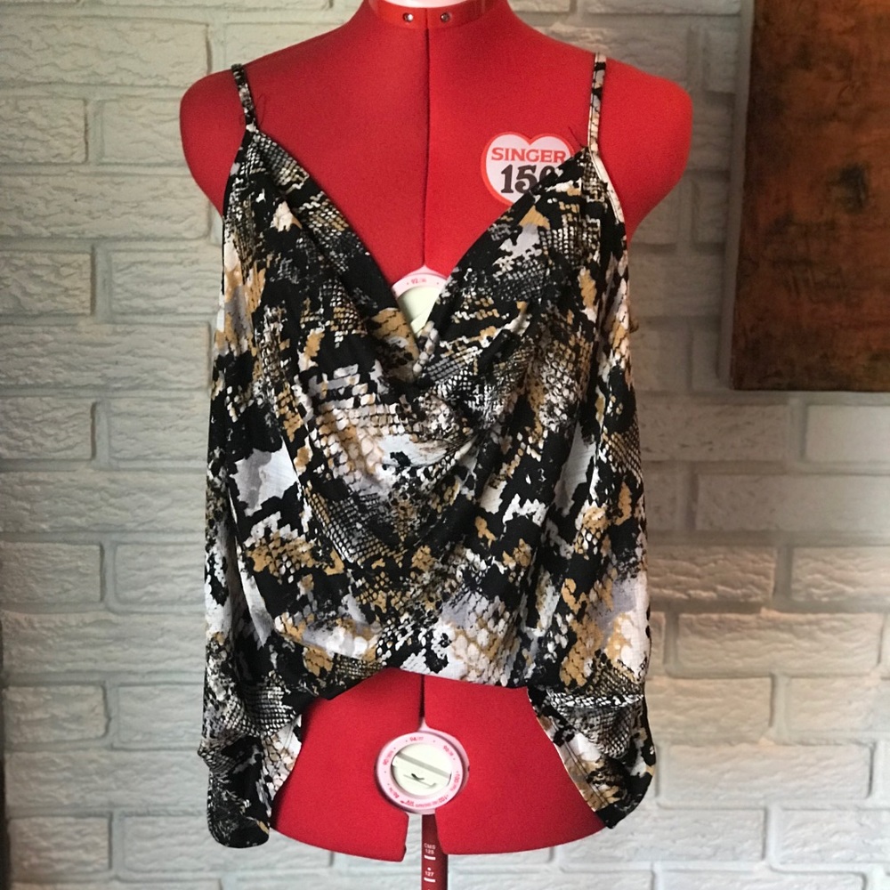 Jennifer Lopez draped tank top. Size large